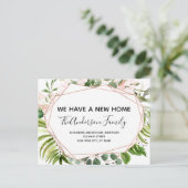 Budget Bewegende Aankondiging Eucalyptus Greenery  Briefkaart (Staand voorkant)