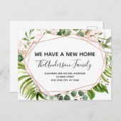 Budget Bewegende Aankondiging Eucalyptus Greenery  Briefkaart (Voorkant / Achterkant)