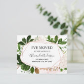 Budget Bewegende Aankondiging Eucalyptus Greenery  Briefkaart (Staand voorkant)