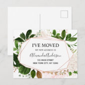 Budget Bewegende Aankondiging Eucalyptus Greenery  Briefkaart (Voorkant / Achterkant)