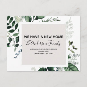 Budget Bewegende Aankondiging Eucalyptus Greenery Briefkaart