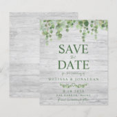 Budget bijtende eucalyptus sparen de datum Briefka (Voorkant / Achterkant)