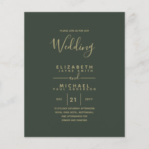 BUDGET Bilingual Spain Boda English Weddenschap Flyer