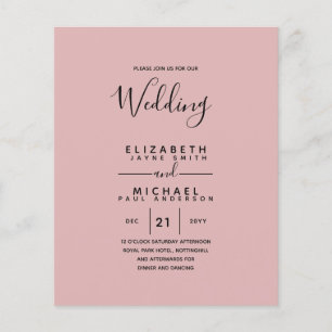 Budget Bilingual Spanish BODA English Wedding Flye Flyer