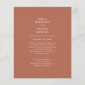 BUDGET Bilingual Wedding Boda Terracotta Modern Flyer (Achterkant)