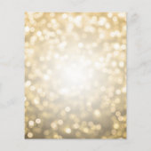 Budget Birthday Elegant Gold Sparkle Licht Invite (Achterkant)