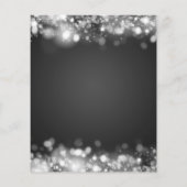 Budget Birthday Elegant Silver Licht Invite (Achterkant)