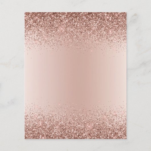 Budget Birthday Glitter Roos Gold Pink Uitnodiging (Achterkant)
