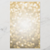 Budget Birthday Party Elegant Gold Sparkle Lights Flyer (Achterkant)