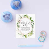 Budget Birthday Party Eucalyptus Botanical Flyer (Enkel)