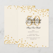 Budget Birthday Party Glitter Confetti Gold (Voorkant / Achterkant)