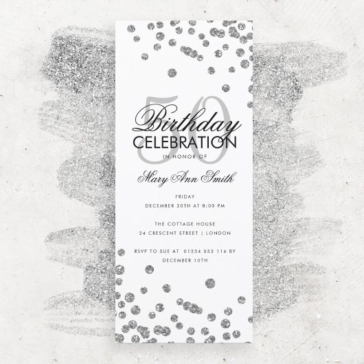 Budget Birthday Party Glitter Confetti Silver