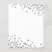 Budget Birthday Party Silver Glitter Confetti Flyer (Achterkant)
