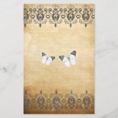 Budget Black Butterfly Sweet 16 Uitnodiging (Achterkant)