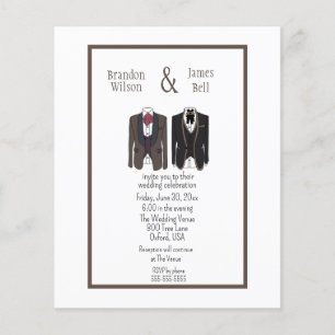 BUDGET Black en Brown Gay Couple Weddenschap Flyer