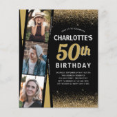 Budget Black Gold 3 Fotofilm Glitter Birthday (Voorkant)