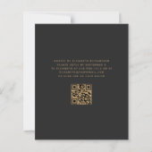 Budget Black Gold Agate QR-code 50e verjaardag (Achterkant)