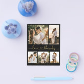 Budget Black Gold Collage Weddenschap Bedankt Flye Flyer (Enkel)