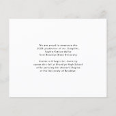 Budget Black Gold Glitter Afstudeerder Foto Afstud (Achterkant)