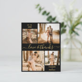 Budget Black Gold Photo Collage Weddenschap Hartel (Staand voorkant)