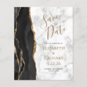 Budget Black Goud Agaat Marmer Save the Date (Voorkant)