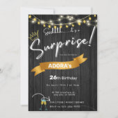 Budget Black invitation à l'anniversaire d'anniver (Devant)