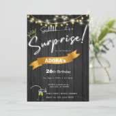 Budget Black invitation à l'anniversaire d'anniver (Debout devant)