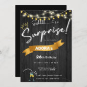 Budget Black invitation à l'anniversaire d'anniver (Devant / Derrière)