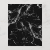 Budget Black Marble Wedding 2 Flyer (Achterkant)