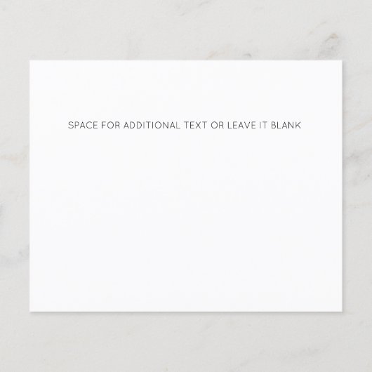 BUDGET BLACK Minimale WEDING BESPAAR DE DATUM (Achterkant)