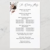 Budget Black &NaturalFloral Boho Wedding Programme (Dos)