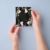 Budget Black Pampas Boho Wildflower Wedding Flyer (Hand)