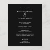 Budget Black Photo Collage Wedding Invitation (Achterkant)