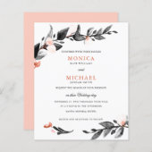 BUDGET BLACK PINK Bloom | Moderne botanische bruil (Voorkant / Achterkant)