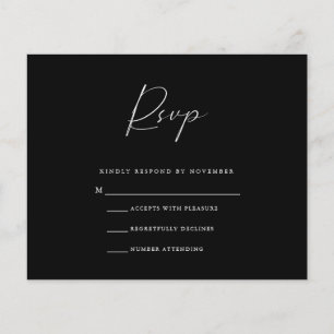 Budget Black RSVP-kaart Flyer