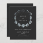 Budget Black Waterverf Moon Phases Weddenschappen (Voorkant / Achterkant)