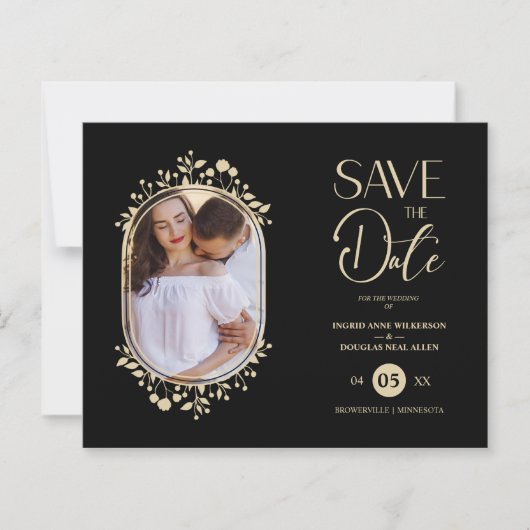 Budget Black Wedding Fancy Ornament Lijst Flowers (Voorkant)