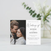 Budget Black & White Calligraphy Simple Wedding (Staand voorkant)