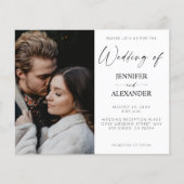 Budget Black & White Calligraphy Simple Wedding (Voorkant)