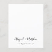 Budget Black White Minimalist Wedding Invitation (Achterkant)