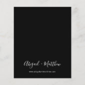 Budget Black White Minimalist Wedding Invitation F Flyer (Achterkant)