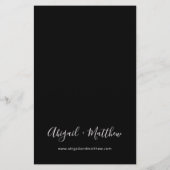 Budget Black White Minimalist Wedding Invitation Flyer (Achterkant)
