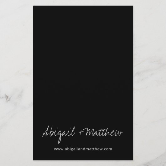 Budget Black White Modern Wedding Uitnodiging Flyer (Achterkant)