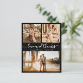 Budget Black White Photo Collage Weddenschap Bedan (Staand voorkant)