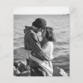 Budget Black & White Photo Elegant Wedding Flyer (Achterkant)