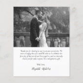Budget Black White Photo Weddenschap Hartelijk dan (Achterkant)