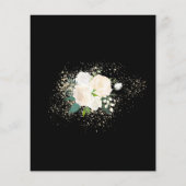 Budget Black White Roos Floral (Achterkant)