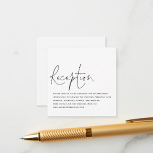 Budget Black White Script Weduwen Reception Informatiekaartje