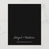 Budget Black White Simple Wedding Invitation (Achterkant)