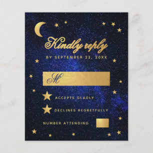 Budget Blauw Nagemaakte Gouden Sterren Hemels Trou